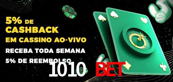 Promoções do cassino ao Vivo 1010 bet